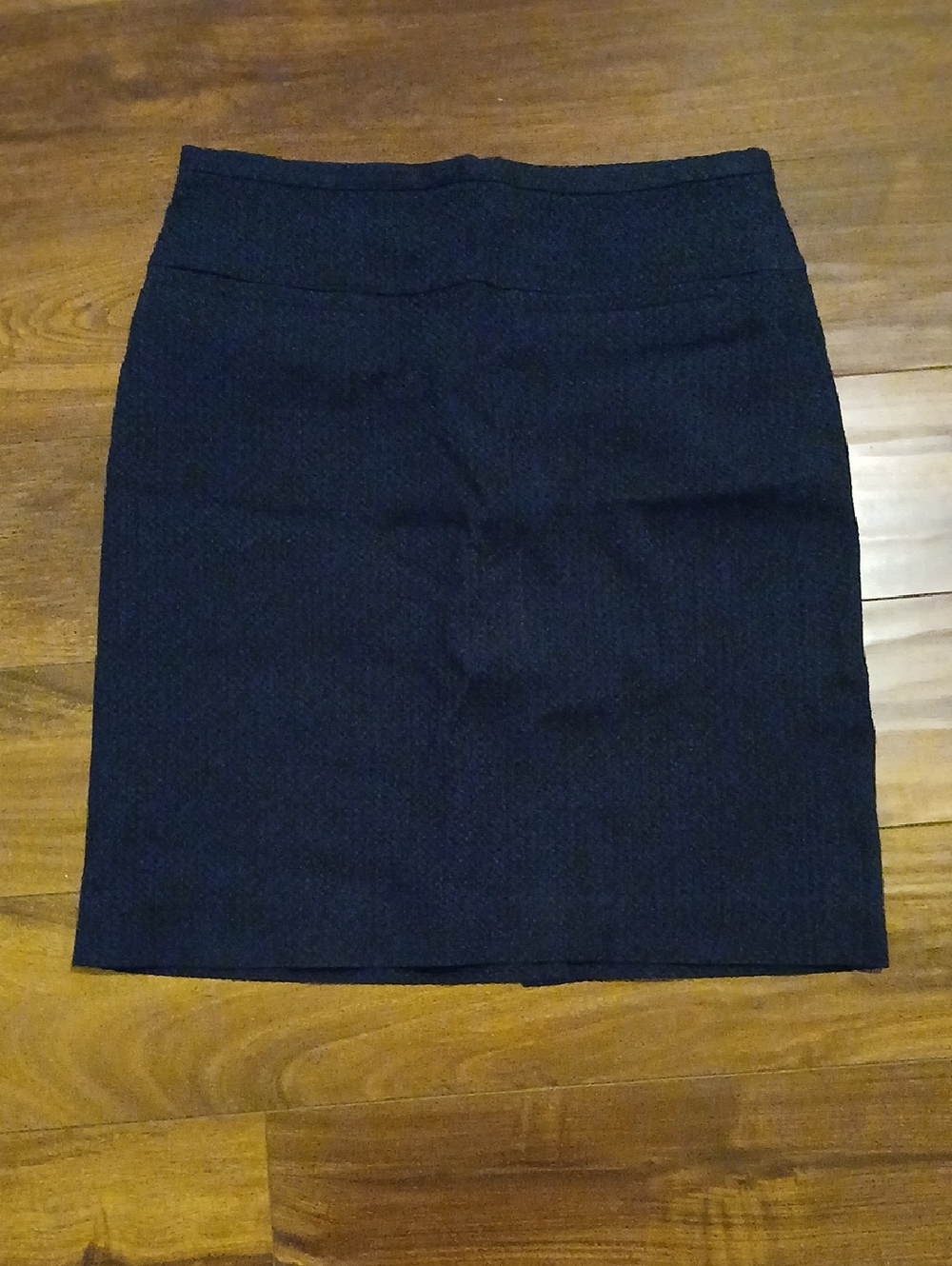 Brooks Brothers Dark Navy Textured Pencil Skirt